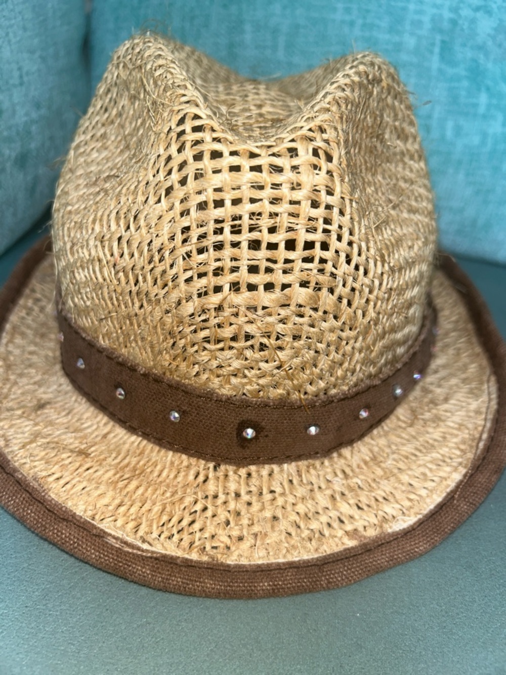 Tombstone by Augusto Di Zola Vintage straw fedora Size medium